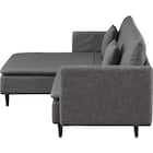 2人掛け 布・本革リバーシブルカウチソファ (ES01 GY) 7枚目画像