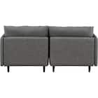 2人掛け 布・本革リバーシブルカウチソファ (ES01 GY) 8枚目画像