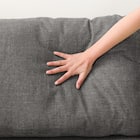 2人掛け 布・本革リバーシブルカウチソファ (ES01 GY) 10枚目画像