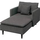 リバーシブル ロングシェーズ(ES01 布/合成皮革 GY) 1枚目画像