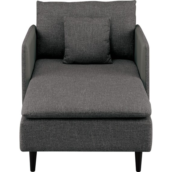 リバーシブル ロングシェーズ(ES01 布/合成皮革 GY) 2枚目画像