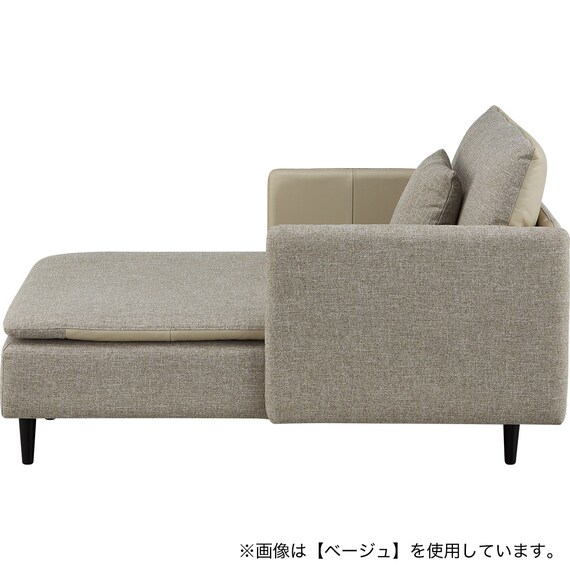 リバーシブル ロングシェーズ(ES01 布/合成皮革 GY) 3枚目画像