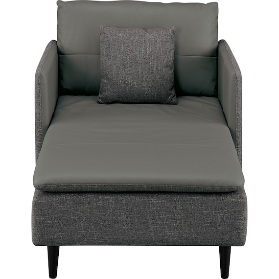 リバーシブル ロングシェーズ(ES01 布/合成皮革 GY) 6枚目画像