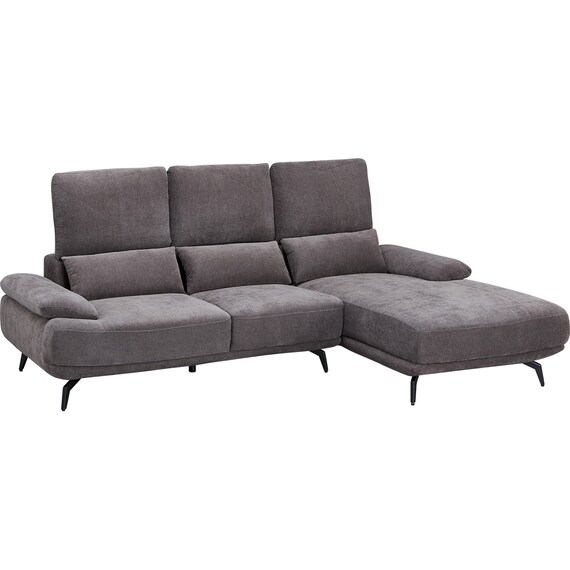 L型カウチソファ 布張りタイプ(SV06 LC DGY) 1枚目画像