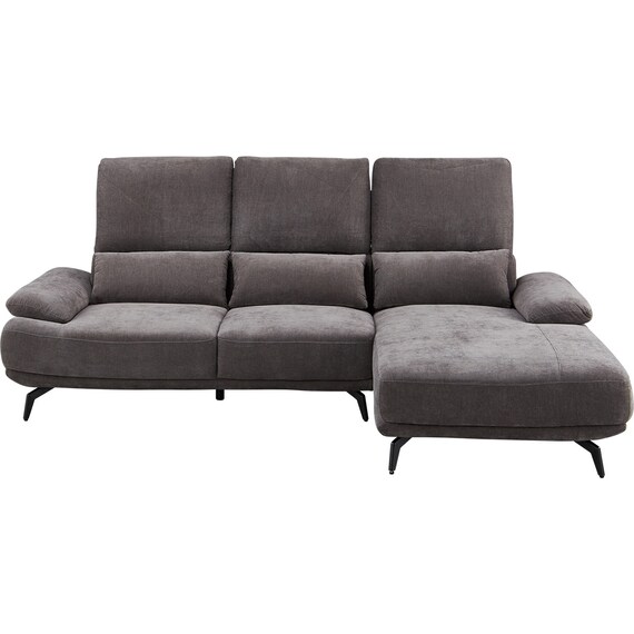 L型カウチソファ 布張りタイプ(SV06 LC DGY) 2枚目画像