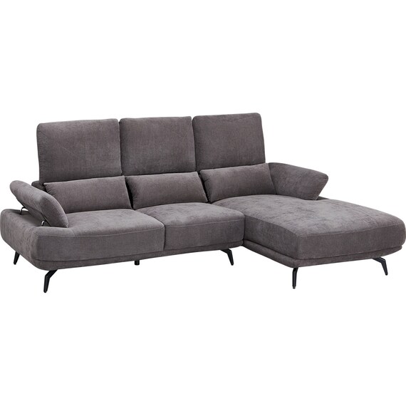 L型カウチソファ 布張りタイプ(SV06 LC DGY) 4枚目画像