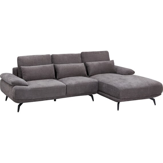 L型カウチソファ 布張りタイプ(SV06 LC DGY) 6枚目画像