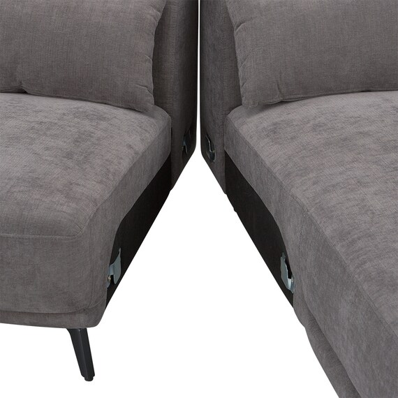 L型カウチソファ 布張りタイプ(SV06 LC DGY) 10枚目画像