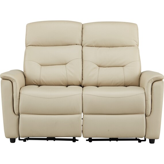 2人掛け電動リクライニングソファ 本革(一部合成皮革)タイプ(SW51 革 BE) 3枚目画像