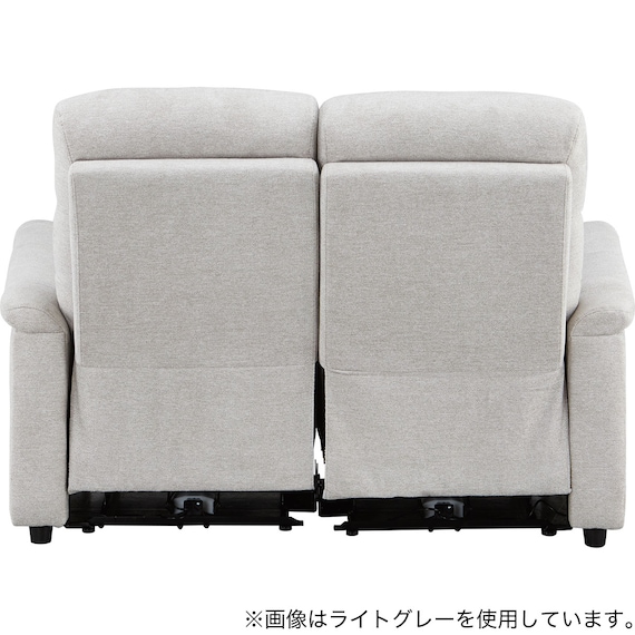 2人掛け電動リクライニングソファ 布張りタイプ(SW51 布 DGY) 4枚目画像