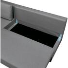 左右組み換え可能のカウチタイプソファベッド(BV02 DGY) 8枚目画像