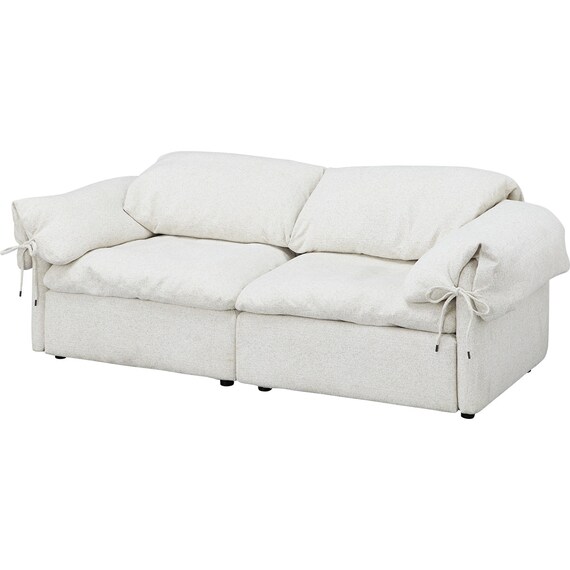 3人掛けソファ 布張りタイプ(YH02 LGY) 1枚目画像