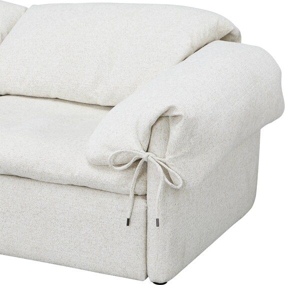 3人掛けソファ 布張りタイプ(YH02 LGY) 5枚目画像