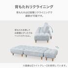 3人掛けソファベッド 布張りタイプ (BH01 DGY) 3枚目画像
