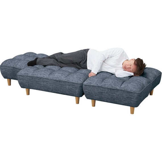 3人掛けソファベッド 布張りタイプ (BH01 DGY) 10枚目画像