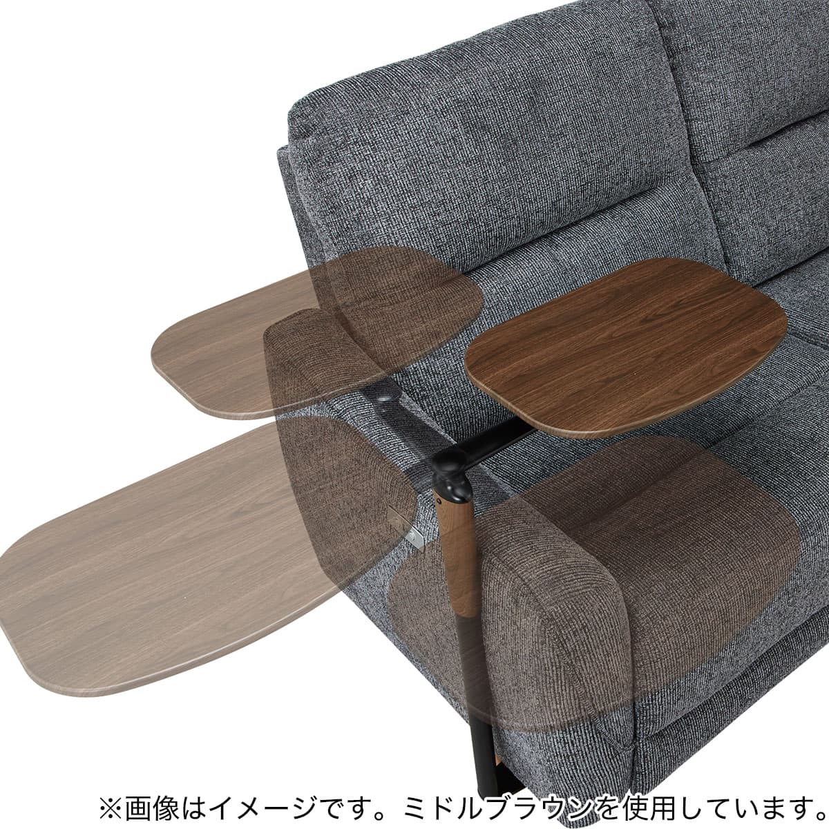 2人掛け両電動リクライニングソファ + サイドテーブル(GW)1台セット 布
