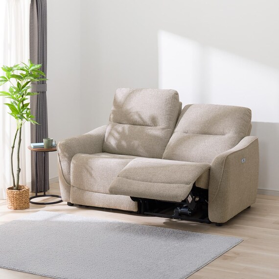 2人掛け両電動リクライニングソファ 布張りタイプ(HE02N MO) 1枚目画像