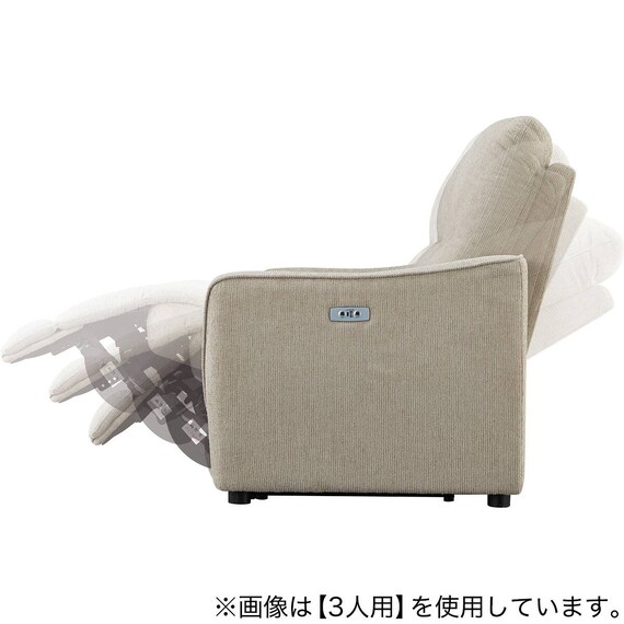 2人掛け両電動リクライニングソファ 布張りタイプ(HE02N MO) 6枚目画像