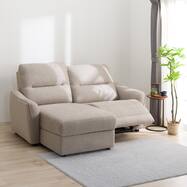 電動リクライニングカウチソファ 布張りタイプ(HE02N 収納付き)