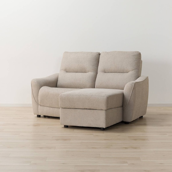 2人掛け電動リクライニングソファ 布張りタイプ(HE02N 左カウチ MO) 4枚目画像