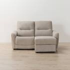 2人掛け電動リクライニングソファ 布張りタイプ(HE02N 左カウチ MO) 5枚目画像