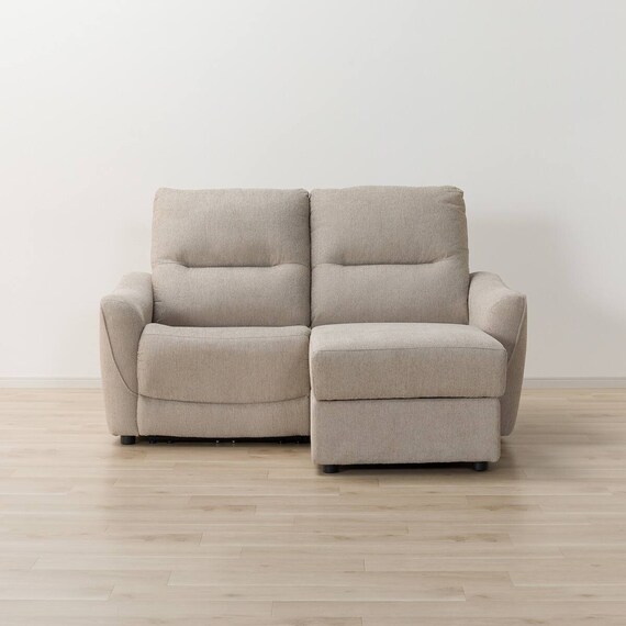 2人掛け電動リクライニングソファ 布張りタイプ(HE02N 左カウチ MO) 5枚目画像