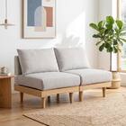 組み合わせできる2Pソファ (FLX ライトグレー / ナチュラル) 1枚目画像