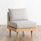 組み合わせできる2Pソファ (FLX ライトグレー / ナチュラル) 3枚目画像