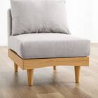 組み合わせできる2Pソファ (FLX ライトグレー / ナチュラル) 4枚目画像