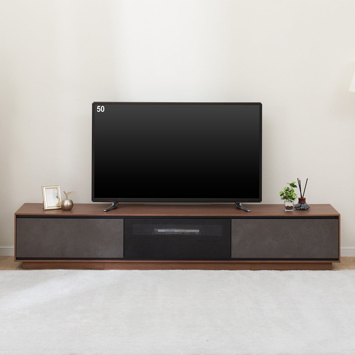 【2/1中直】≪zyt2707ジ限≫ TVボード/ローボード 伸長式/スライド型 幅約120cm～約195cm　　　収納/サイドボード/中古家具/リユースストレージ仙台 080112-57 カテゴリ：テレビ台・サイドボード】商品一覧｜中古・リサイクル