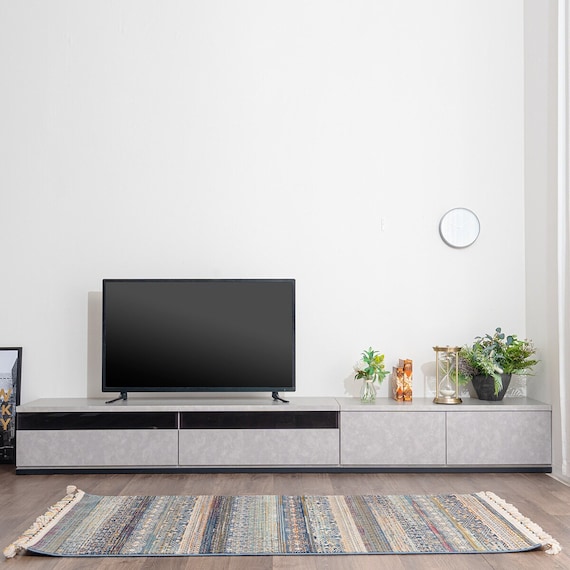 幅広ローボード 幅299cm (180+119セット GY) 1枚目画像