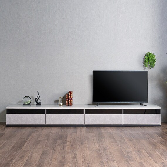 幅広ローボード 幅300cm (150+150セット GY) 1枚目画像