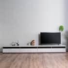 幅広ローボード 幅330cm (150+180セット GY) 1枚目画像