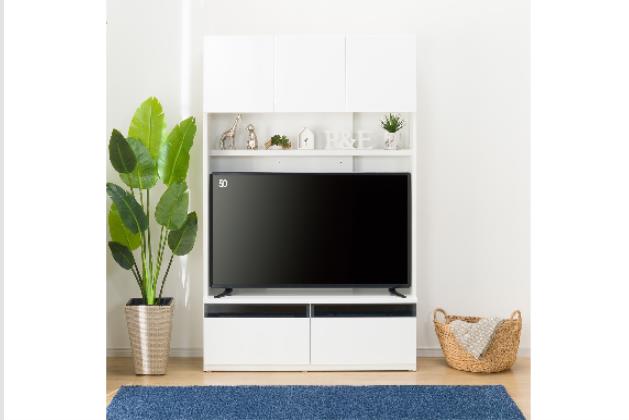 (Mariko Kaneko)ニトリ テレビ台　ポルテ 120TV WH ニトリ テレビボード ハイタイプ (ポルテ UF01 120 WH) : ニトリ