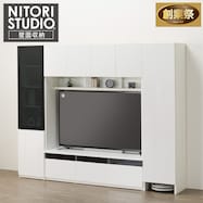 ハイテレビボード3点セット(UF01 180/ガラスドアキャビネット45+トールキャビネット45D)【期間限定価格:11/26~1/5まで】