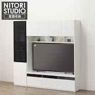 ハイテレビボード2点セット (UF01 150 ガラスキャビネット+ドアCB 45)【期間限定価格:11/26~1/5まで】