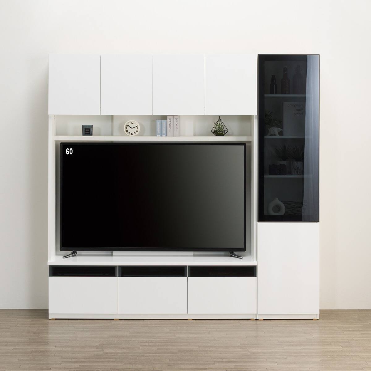 ハイテレビボード2点セット(UF01 150 ガラスキャビネット/ドアCB R45