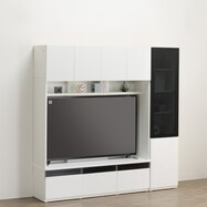 ハイテレビボード2点セット (UF01 150 ガラスキャビネット+ドアCB 45)