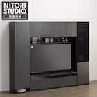 ハイテレビボード3点セット(UF01 150/ガラスドアキャビネットR45/トールキャビネット45D-L GY) 1枚目画像