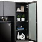 ハイテレビボード3点セット(UF01 150/ガラスドアキャビネットR45/トールキャビネット45D-L GY) 7枚目画像