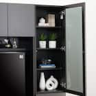 ハイテレビボード3点セット(UF01 150/ガラスドアキャビネットR45/トールキャビネット45D-L GY) 7枚目画像