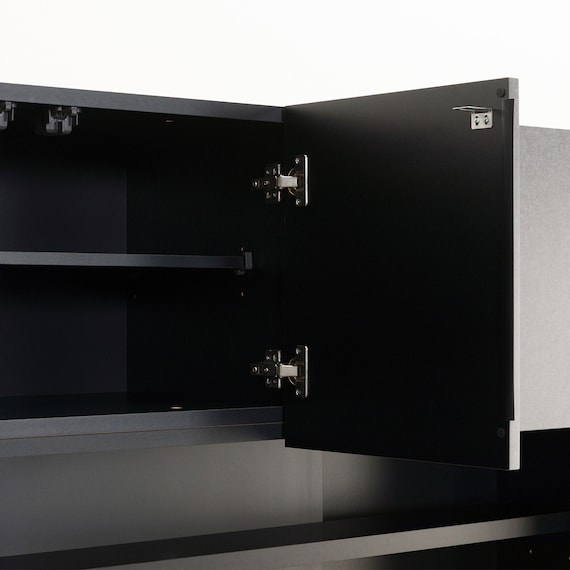 ハイテレビボード3点セット(UF01 150/ガラスドアキャビネットR45/トールキャビネット45D-L GY) 11枚目画像