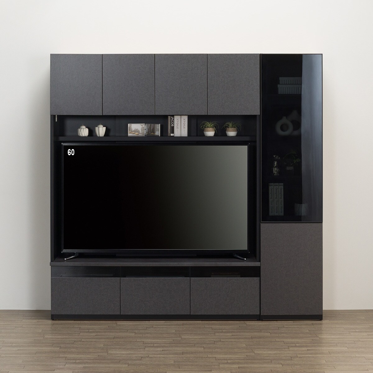 ハイテレビボード2点セット(UF01 150 ガラスキャビネット＋ドアCB R45