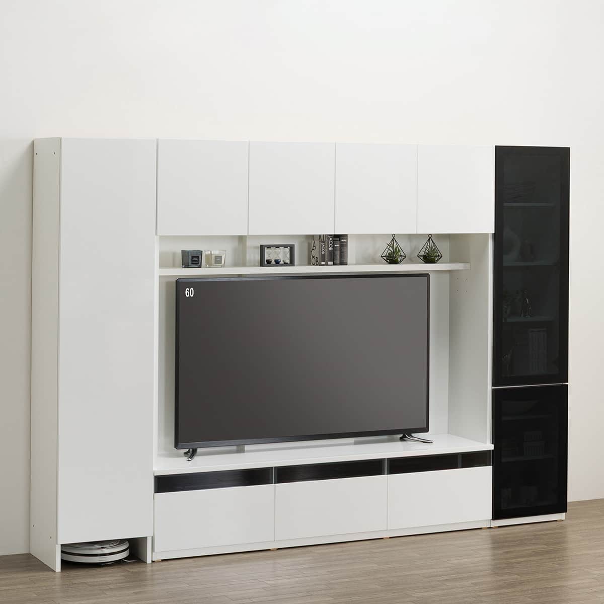 テレビボード　ニトリ　ハイタイプ　キャビネット2セット　ホワイト　88,000円 ハイテレビボード2点セット(UF01 120 /トールキャビネット45D-L WH