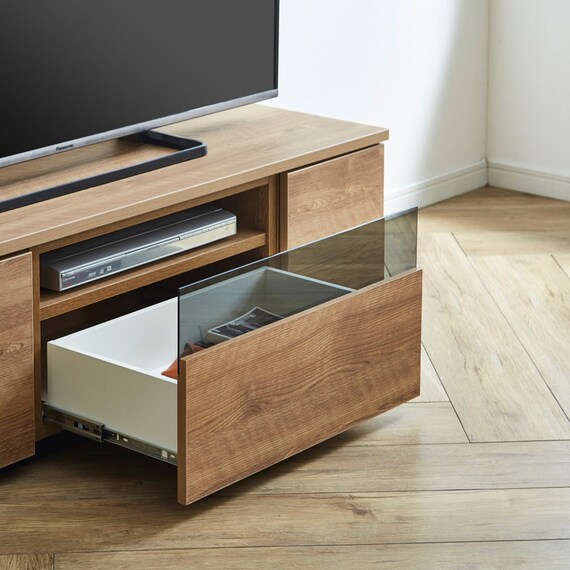 テレビ台 (ローボード 幅90cm 60G+30H NA) 2枚目画像