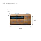 テレビ台 (ローボード 幅90cm 60G+30T NA) 2枚目画像