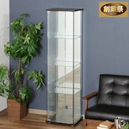 ガラスコレクションケース (4段 背面ミラー付き)【期間限定価格:11/27~1/5まで】