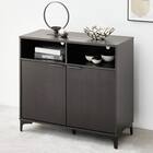 テレビ台にもなるキャビネット 2枚扉 (幅90cm DBR) 1枚目画像