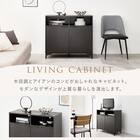 テレビ台にもなるキャビネット 2枚扉 (幅90cm DBR) 2枚目画像