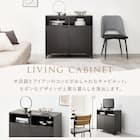 テレビ台にもなるキャビネット 2枚扉 (幅90cm DBR) 2枚目画像